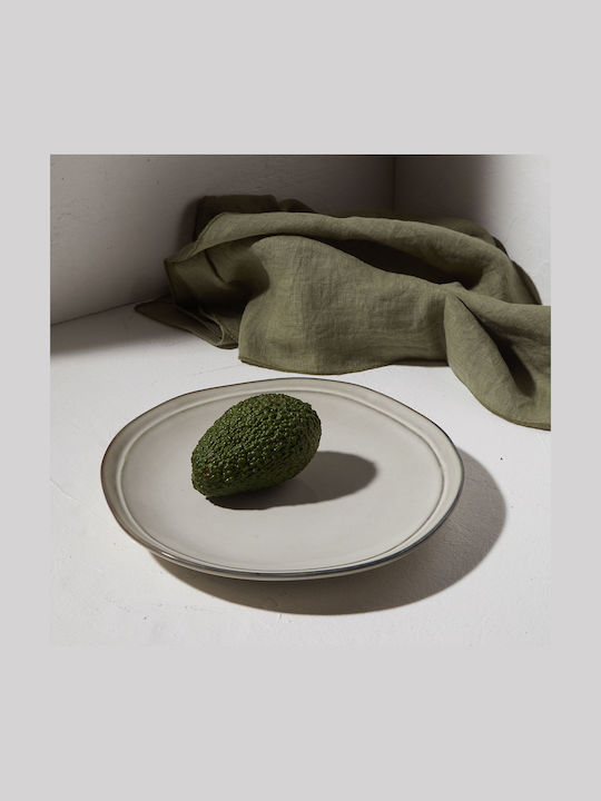 Estia Plate Shallow Ceramic White with Diameter 27cm