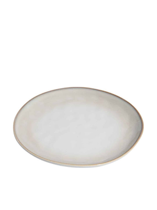 Estia Vignette Stoneware Πιάτο Ρηχό Κεραμικό Λευκό με Διάμετρο 27cm