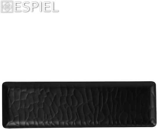 Espiel Wavy Matte Πιάτο Ρηχό Ορθογώνιο από Μελαμίνη Black 32.5x17.6cm Espiel Wavy Matte Πιάτο Ρηχό Ορθογώνιο από Μελαμίνη Black 32.5x17.6cm