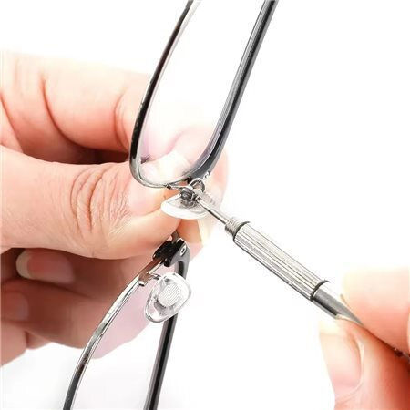Kit Reparații Ochelari Zola 35 Pernițe Nazale Diverse Modele Șuruburi Pensetă Șurubelniță Lavetă Curățare