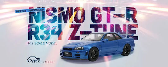 Machetă Mașină Nissan Nismo R34gt-r Z-tune Bayside Albastru 2005 Scara 1:12 Otto Models G082