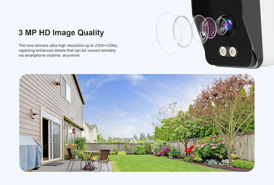 Vstarcam TS3 IP Surveillance Camera Wi-Fi Full HD+ 3MP Waterproof with Two-Way Communication and Lens 4mm