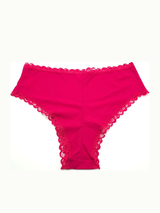 Women's Slip with Lace Fuchsia