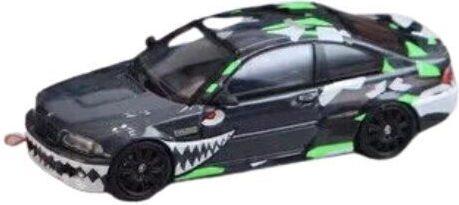 Модел Автомобил BMW E46 Flying Tiger Черен 1:64 Улично Оръжие