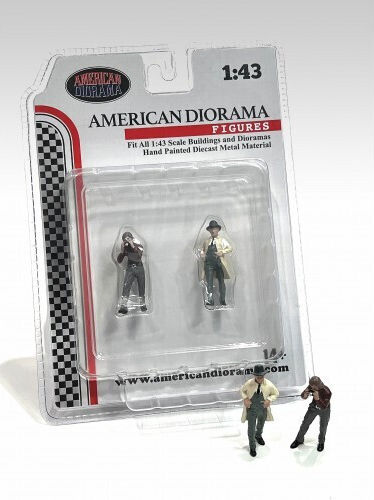 Set 2 Figurine Race Day Set #3 1:43 American Diorama