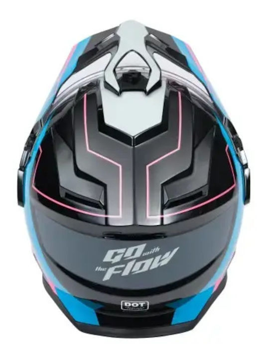 CFMoto 450 MT Black/Blue Motorcycle Helmet On-Off DOT / ECE 22.06 with Sunvisor