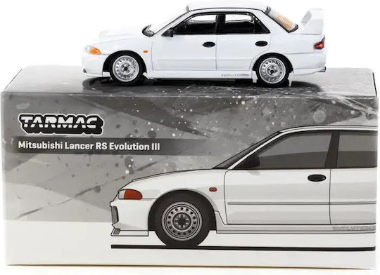 Модел Автомобил Mitsubishi Lancer RS Evolution III Бял 1:64 Tarmac Works