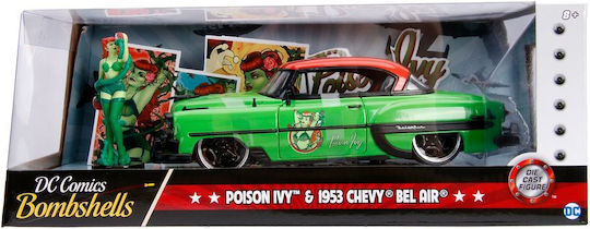 Machetă Mașină Chevrolet Bel Air 1953 + Figurină Poison Ivy Scara 1:24 Jada