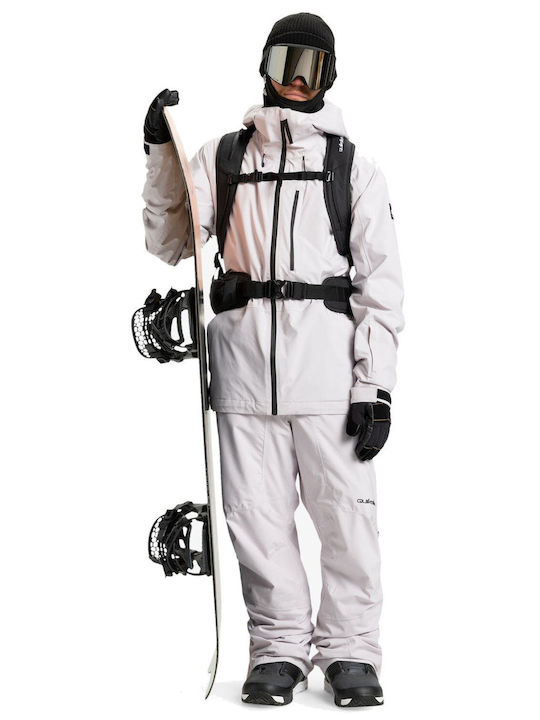 Quiksilver EQYTJ03493-SFN0 Ανδρικό Μπουφάν για Σκι & Snowboard Λευκό
