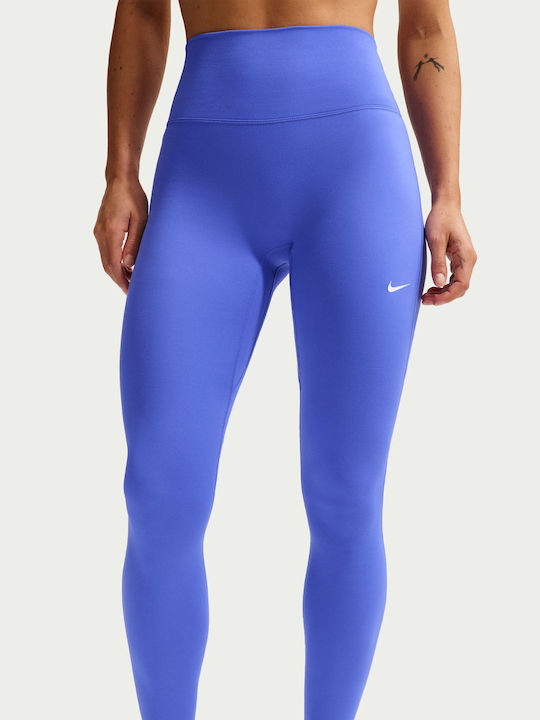 Dri-Fit One Schulung Frauen Lang Leggings Hochgeschnitten Sapphire / White
