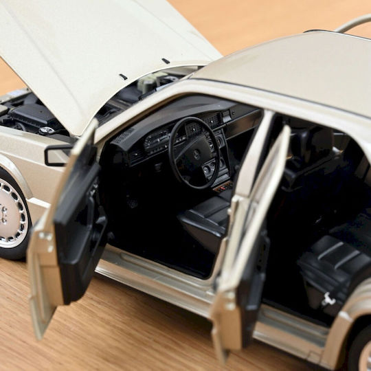 Macheta Mașină Mercedes-Benz 190e 2.3 16v Auriu Metalizat 1984 Scara 1:18 Norev