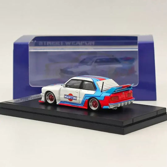 Macheta Auto Bmw E30 Martini Alb 1:64 Street Weapon