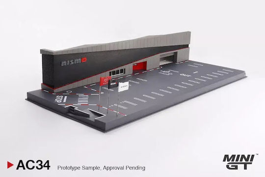 Machetă Auto Dioramă Nissan Motorsport și Customizing Nismo Operation Center 2024 Scara 1:64 Mini GT MGTAC34