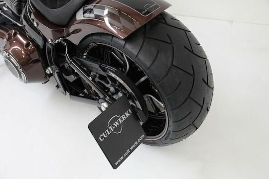 Cult Werk Motorrad-Kennzeichenhalter und -rahmen Hd-bro020-fr2