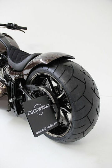 Cult Werk Motorrad-Kennzeichenhalter und -rahmen Hd-bro020-fr2
