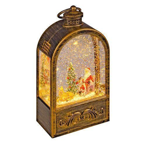 Christmas Snowball Illuminated with Santa Claus 11x24cm