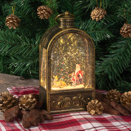 Christmas Snowball Illuminated with Santa Claus 11x24cm