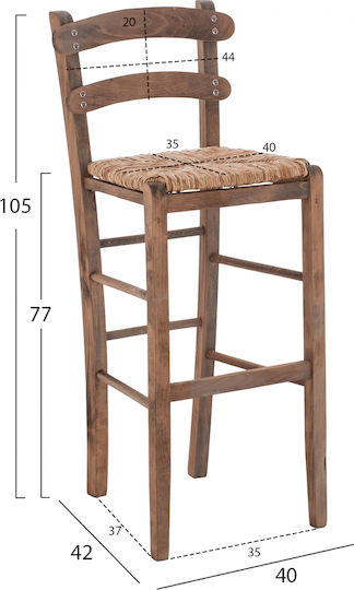 Σκαμπό Μπαρ Καρυδί 40x42x105εκ. Σκαμπό Μπαρ Καρυδί 40x42x105εκ.