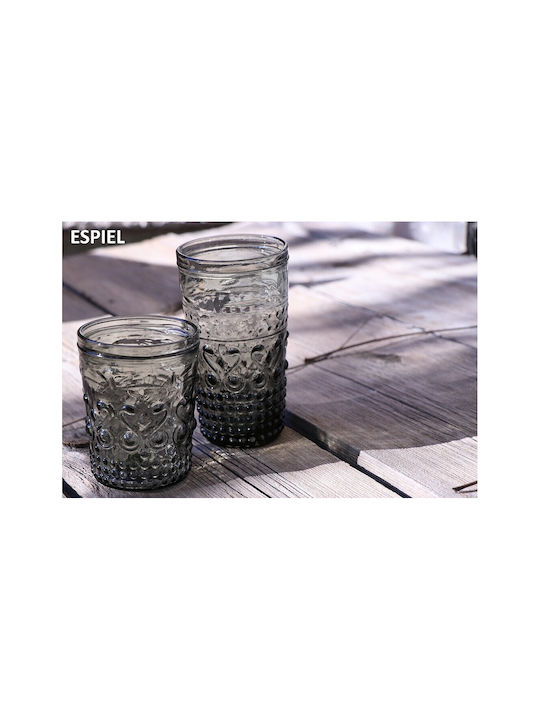 Espiel Set Gläser Wasser aus Glas in Gray Farbe 550ml 6Stück