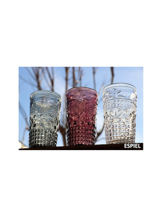 Espiel Set Gläser Wasser aus Glas in Gray Farbe 550ml 6Stück