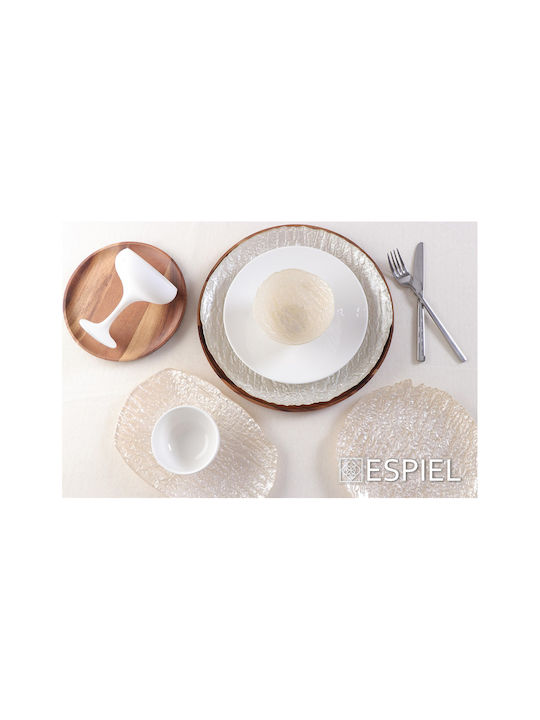 Espiel Maya Set Gläser Champagner / Weißwein aus Glas in Weiß Farbe Mit Stiel 270ml 6Stück