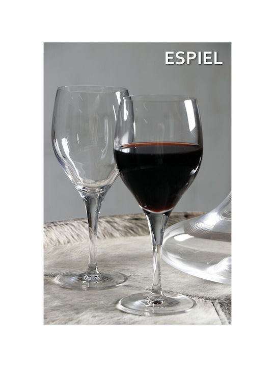 Espiel Nude Primeur Set Gläser Wasser aus Kristall in Weiß Farbe 6Stück