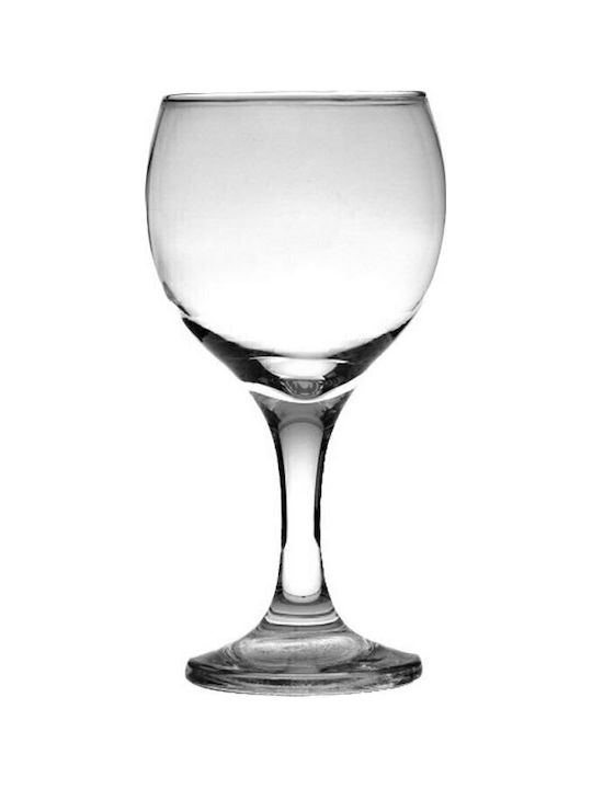 Homestyle Set of Glasses for White and Red Wine made of Glass in Red Color Stemmed 210ml 6pcs