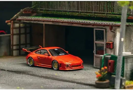 Macheta Auto Porsche 911 997 Old Rosu Tarmac Works 1:64