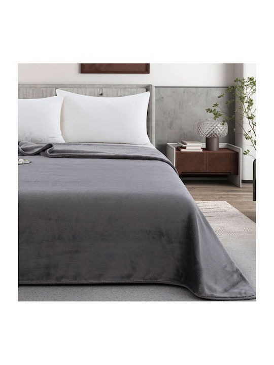 Liolios Home Κουβέρτα Μονή 160x240εκ. Grey SIM406-2800