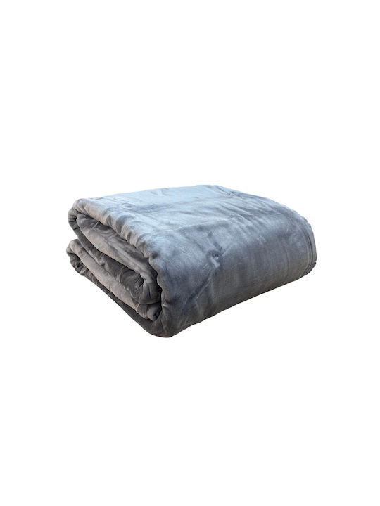 Linea Home Pătură Catifea Dublă 200x240cm Gri