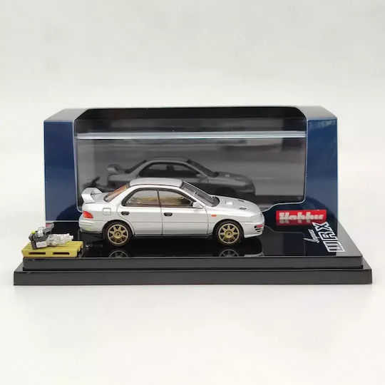 Machetă Mașină Subaru Impreza Wrx Gc8 1992 Argintie Scara 1:64