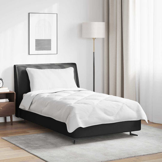 vidaXL Duvet Cover Set Single with Pillowcase 155x220 White