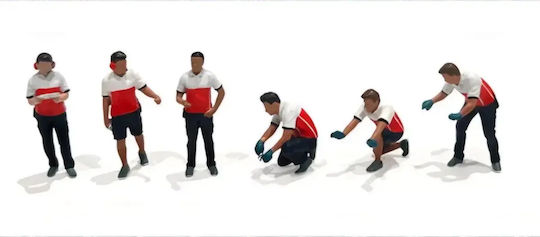 Set Figurine Set Figurine Race Crew 1:64 American Diorama