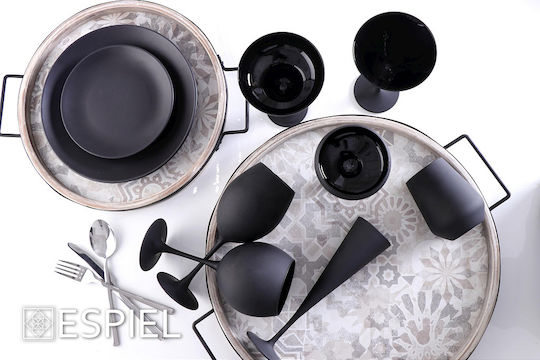 Espiel Terra Matt Πιάτο Βαθύ Μαύρο 23.5cm 6τμχ 5205918246570