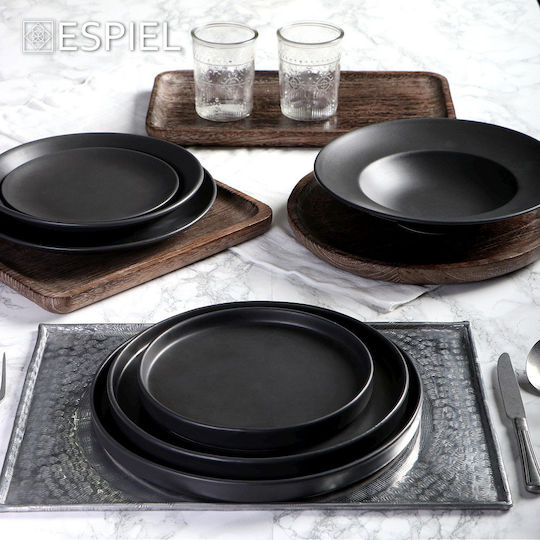 Espiel Terra Matt Πιάτο Ζυμαρικών Μαύρο 27cm 6τμχ 5205918246587