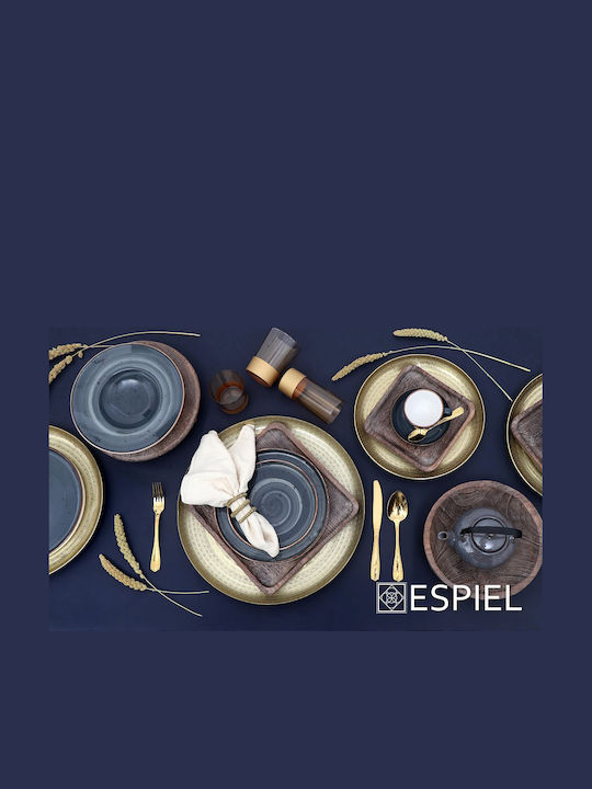 Espiel Terra Grey Порцеланова Черна Чиния За Паста С Диаметър 27см 6 Бройки