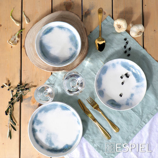 Espiel Десертна чиния Чиния Плитко от Порцелан Light Blue с Диаметър 19см 6бр Espiel Десертна чиния Чиния Плитко от Порцелан Light Blue с Диаметър 19см 6бр
