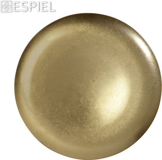 Espiel Snow Plate Shallow Inox Gold with Diameter 30cm 2pcs