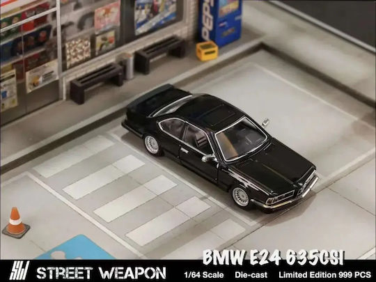 Machetă Mașină BMW E24 635 CSI Negru Scara 1:64 Street Weapon