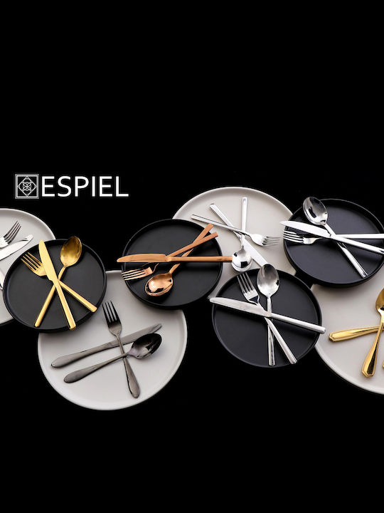 Espiel Terra Matt Чиния Плитко от Порцелан Черен с Диаметър 26см 6бр
