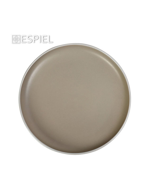 Espiel Mood Πιάτο Ρηχό Κεραμικό Μπεζ με Διάμετρο 27.3cm 6τμχ