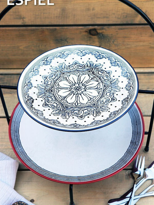 Espiel Roma Plate Shallow Ceramic Black 27cm 6pcs