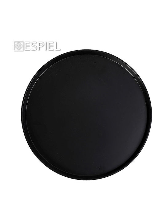 Espiel Gravity Matt Plate Shallow made of Melamine Black with Diameter 25cm 6pcs