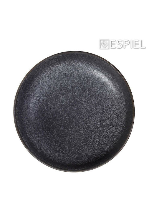 Espiel Etna Farfurie Adâncă Ceramică Gri cu Diametrul 17.5cm