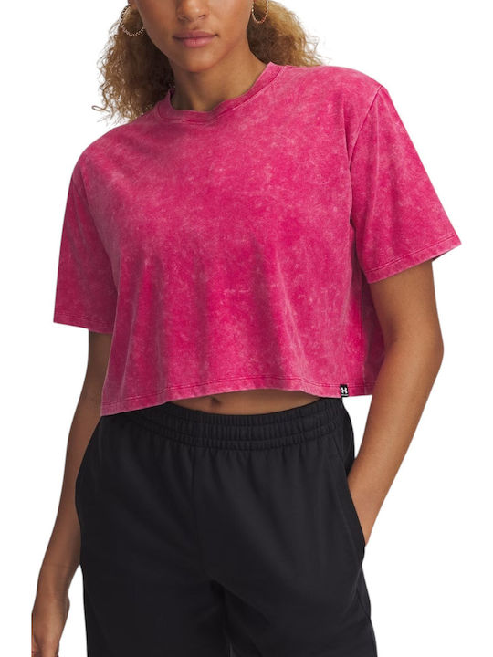 Rival Γυναικείο Αθλητικό Oversized Crop T-shirt Fast Drying Φούξια