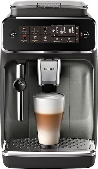 Philips Серия 3300 Автоматична Еспресо Кафемашина 1500W Налягане 15bar с Мелачка Черна EP3329/70