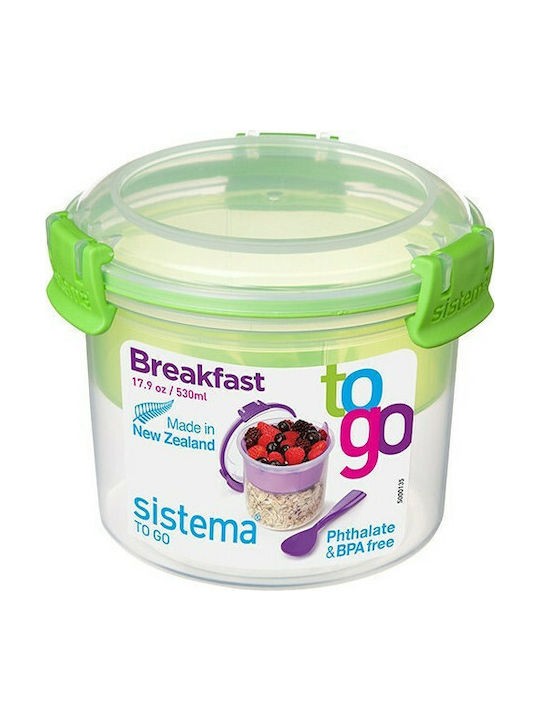 Sistema Breakfast to Go Δοχείο Φαγητού Πλαστικό Διάφανο 530ml