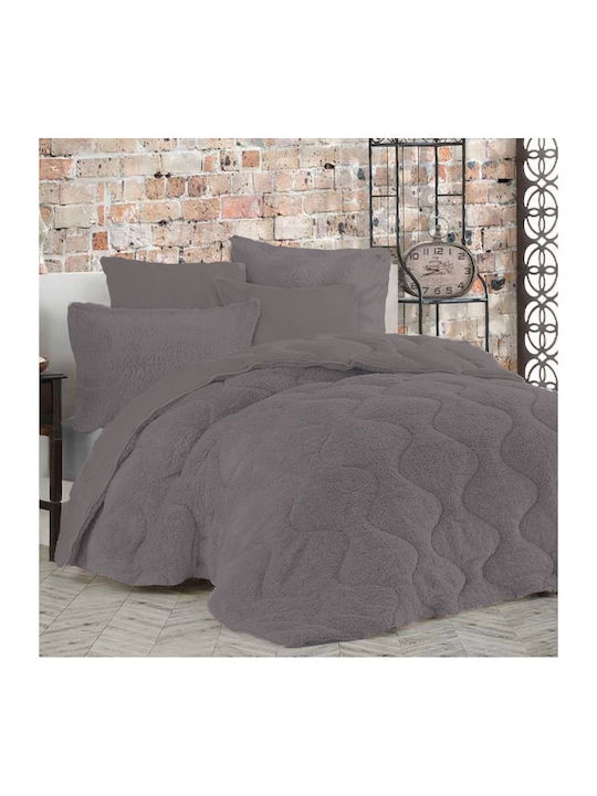Homeone Bettbezug Elektrische Gitarren Einzelbett 160x220cm Dark Grey 2Stück 300 GSMGsm
