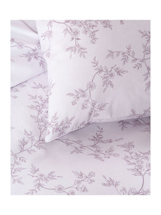 Rythmos Bettdecken-Set Großes Doppelbett 220x240cm Odet Purple 3Stück
