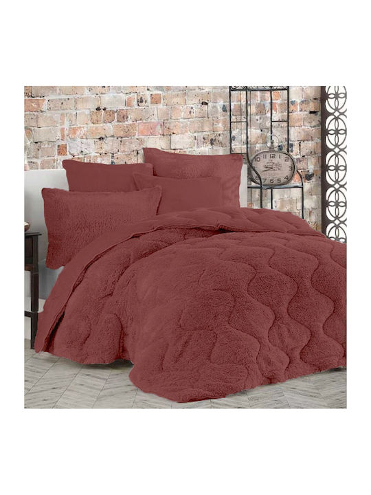 Homeone Bettbezug Elektrische Gitarren Einzelbett 160x220cm Bordeaux 2Stück 300 GSMGsm